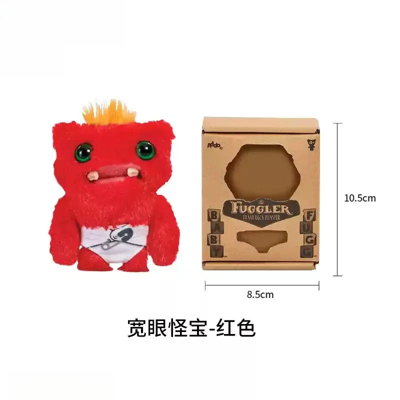 10cm Fuggler Plush Grin Grin Oogah Boogah Annoyed Alien Funny Monster Baby Series Mini Tooth Treasure Doll in Diaper Soft Toys