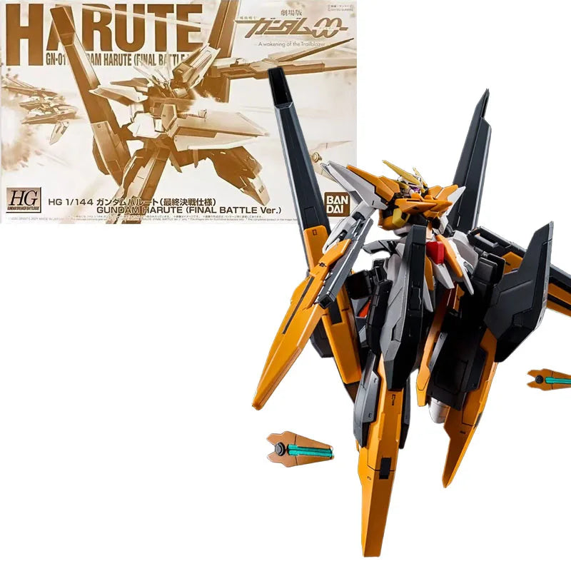 Bandai Original GUNDAM HG GUNDAM HARUTE FINAL BATTLE Ver. 1/144 Anime Action Figure Assembly Model Toys Gifts For Children