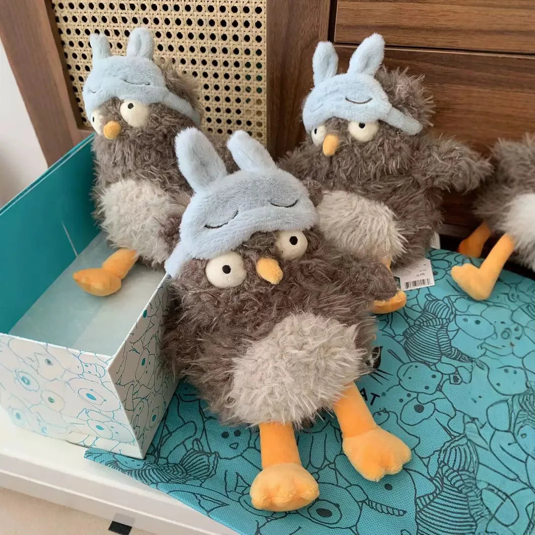 Jellycat With Tags Blindfolded Owl Sleeping Companion Soothing Cute Doll Plush Toy Holiday Gift Stuffed Cute Room Decoration