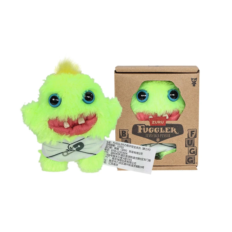 10cm Fuggler Plush Grin Grin Oogah Boogah Annoyed Alien Funny Monster Baby Series Mini Tooth Treasure Doll in Diaper Soft Toys