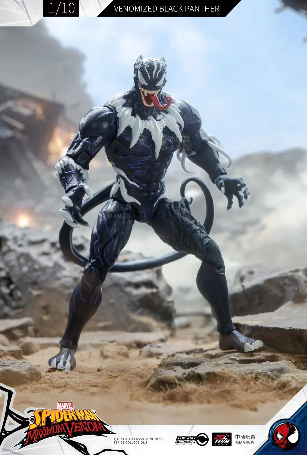 ZD Original Venom Parasitic Iron Man Thanos Symbiote Captain America Black Panther 1/10 Marvel legends Action Figure Anime Toy