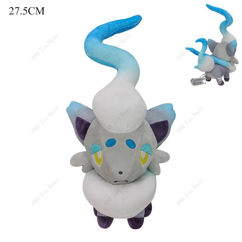 New Arrival Pokemon Plush Shiny Hisuian Zorua Soft Stuffed Animal Toy Anime Hisuian Zorua Plushie Dolls For Kids Birthday Gifts