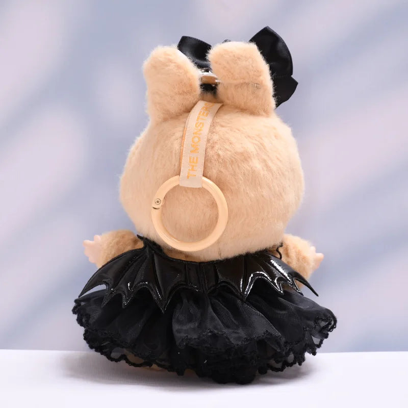 Labubu Clothes Fashion Gothic Style Skirt Labubu Doll Clothes Pendant Little Devil Strap Skirt 15/17cm Plush Doll Universal (No Doll)