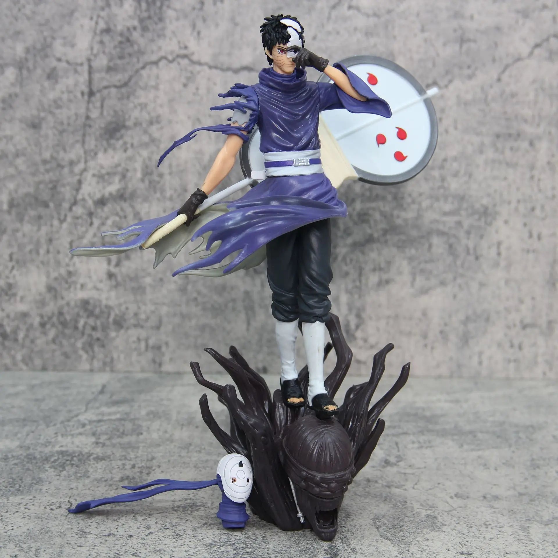 27cm Naruto Anime Figures Gk Ten Year Ninja Uchiha Obito Akatsuki Double Head Interchange Model Action Doll Collectable Boy Toys