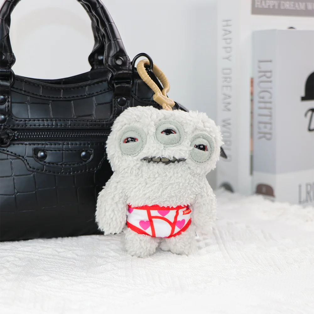 Fuggler Ugly Teeth Monsters Original Plush Toys Screamer Giggle Gaping Pranker Monster Keychain Punk Niche Fluffy Pendant Gift