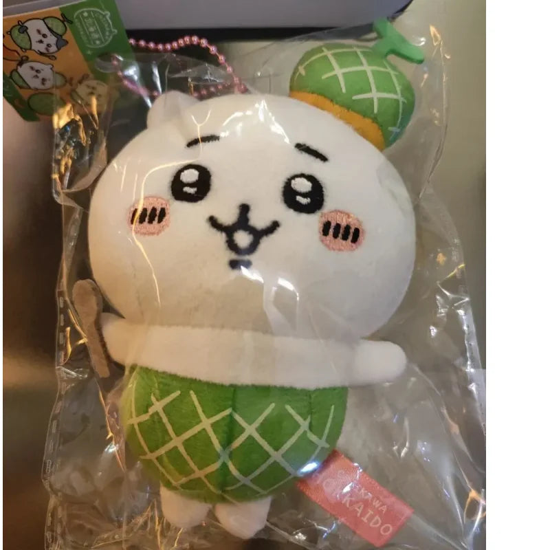 Hokkaido Series Cartoon New Chiikawas Cantaloupe Usagi Doll Self-deprecating Bear Plush Toy Bag Pendant Keychain Decoration Gift