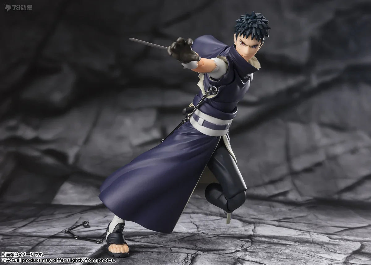 Bandai Anime Action Figure Naruto SHFiguarts SHF Uchiha Obito Hatake Kakashi Finished Model Collection Toy Gift for Kid