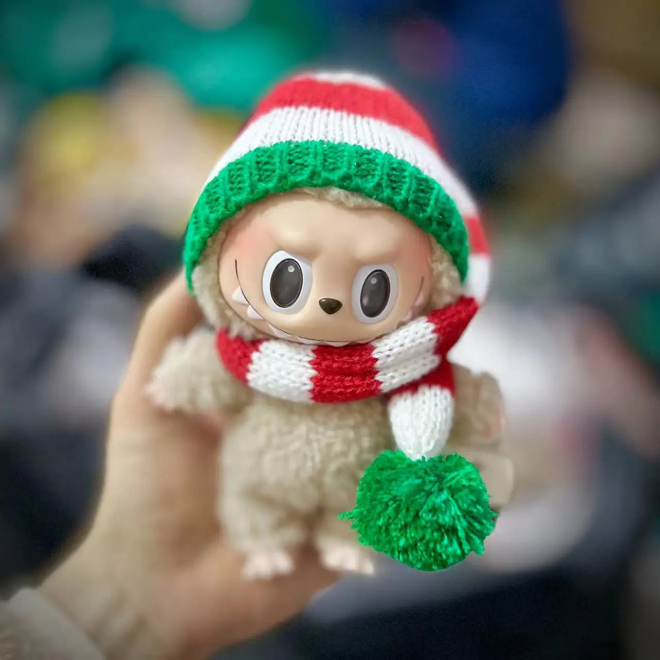 17cm Labubu I II Idol Dolls Scarf Hat Suits Clothing Plush Doll'S Clothes Outfit Accessories For Korea Kpop Exo Sitting Party