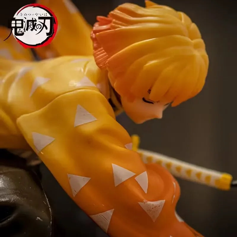 14cm Demon Slayer Figure Agatsuma Zenitsu Action Figure PVC Figurine Model Ornaments Children's Toy Doll Boys Gifts Collectibles