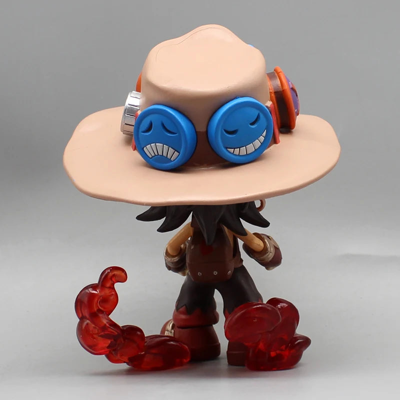 One Piece Zoro Figure Action Gk Q Version Portgas D Ace Figure Cowboy Figurine Anime PVC Model Car Decoration Cute Dolls Toys