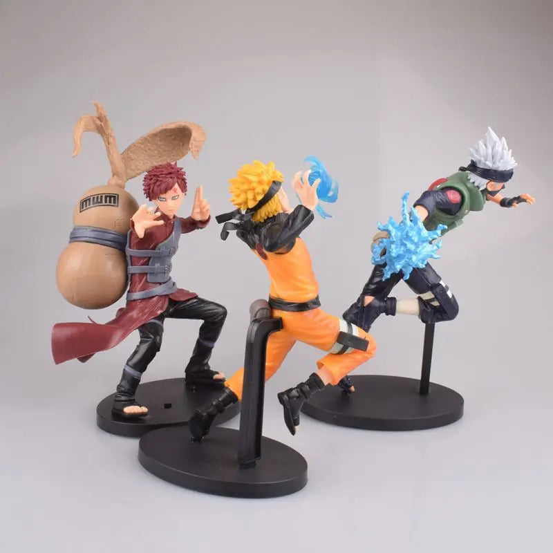 18cm Naruto Anime Figure Uzumaki Naruto Hatake Kakashi Gaara Combat Version Action Figure Collection Model Ornaments Toys Gifts