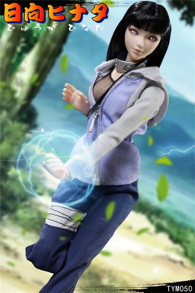 TYM050 1/6 Scale Japan Anime Character White Eyed Princess Ninja Shida Hyuga Hinata 6in Full Set Female Action Figure Dolls