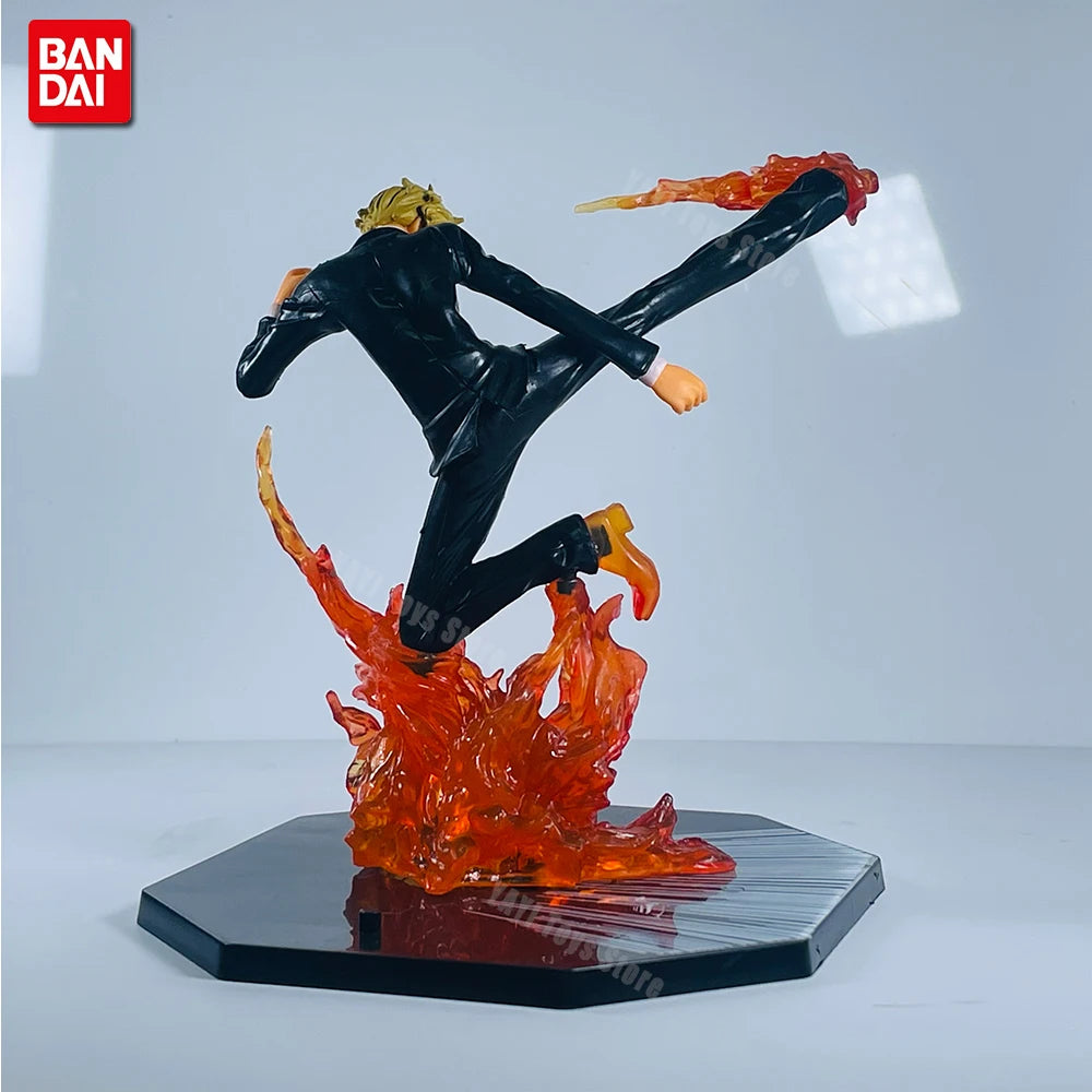 One Piece Anime Figure Fire Fist Luffy Ace Sanji Battle Model Dolls PVC sabo Action Figurine Zoro Ghost Three-Knife Toys