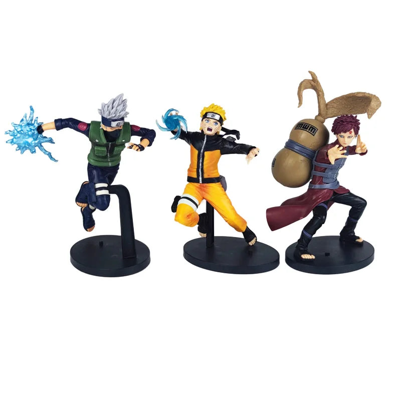 18cm Naruto Anime Figure Uzumaki Naruto Hatake Kakashi Gaara Combat Version Action Figure Collection Model Ornaments Toys Gifts