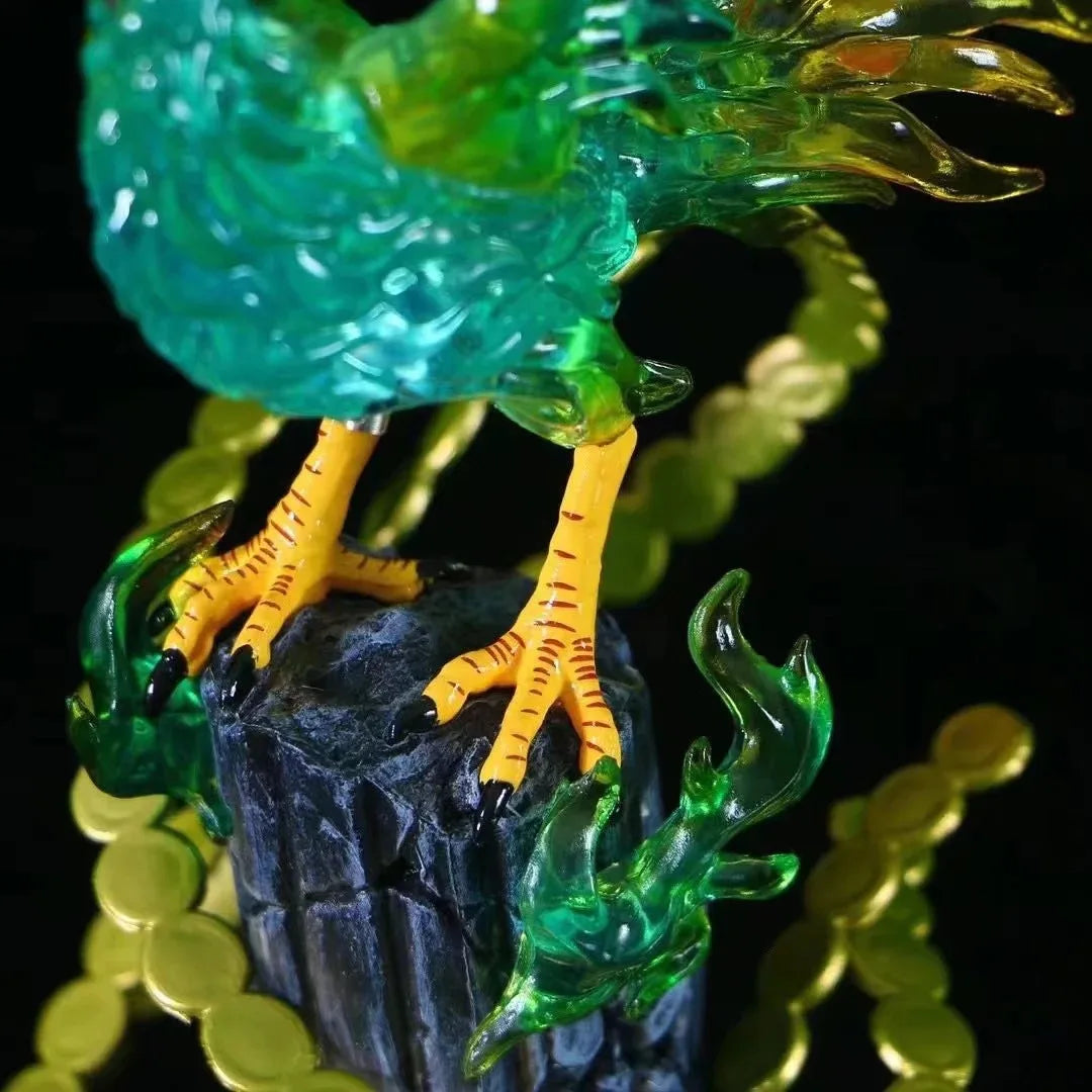 Anime One Piece Battle Phoenix Marco Beast Ver. GK PVC Action Figure Manga Statue Collection Model Kids Toys Doll with Light
