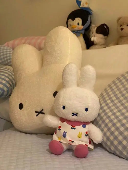 Kawaii Miffy Rabbit Plush Toy Figure Doll 25cm Cotton Doll Cartoon Cute Animation Decoration Christmas Gift