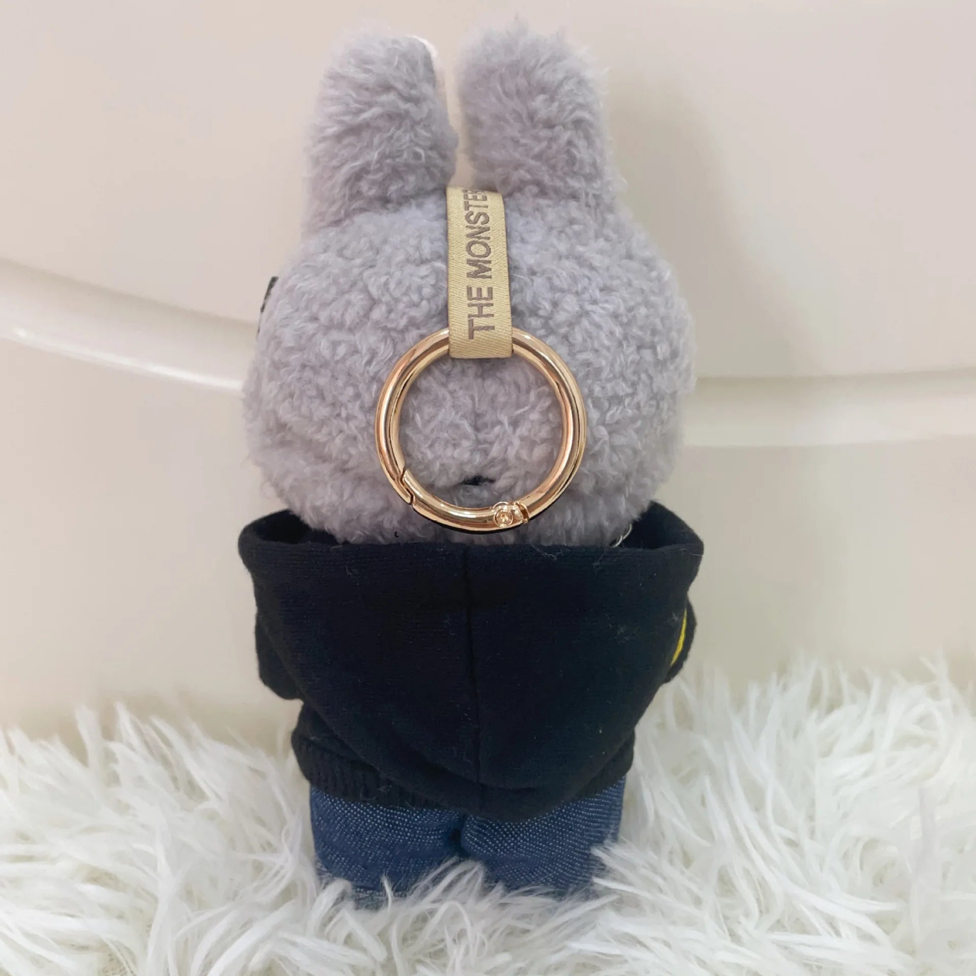 17cm Labubu I II Idol Dolls Cute Mini Plush Doll'S Clothes Korea Kpop Exo Idol Dolls DIY Accessories Gifts Bear Hoodie Set