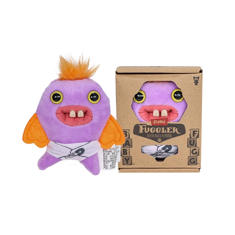 10cm Fuggler Plush Grin Grin Oogah Boogah Annoyed Alien Funny Monster Baby Series Mini Tooth Treasure Doll in Diaper Soft Toys