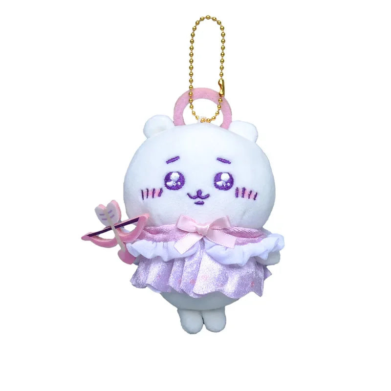 Chiikawa Cute Angel Devil Plush Doll Jiikawa Xiaoba Usachi Jiyi Small Pendant Keychain Girl Bag Decoration Small Ornaments Gift