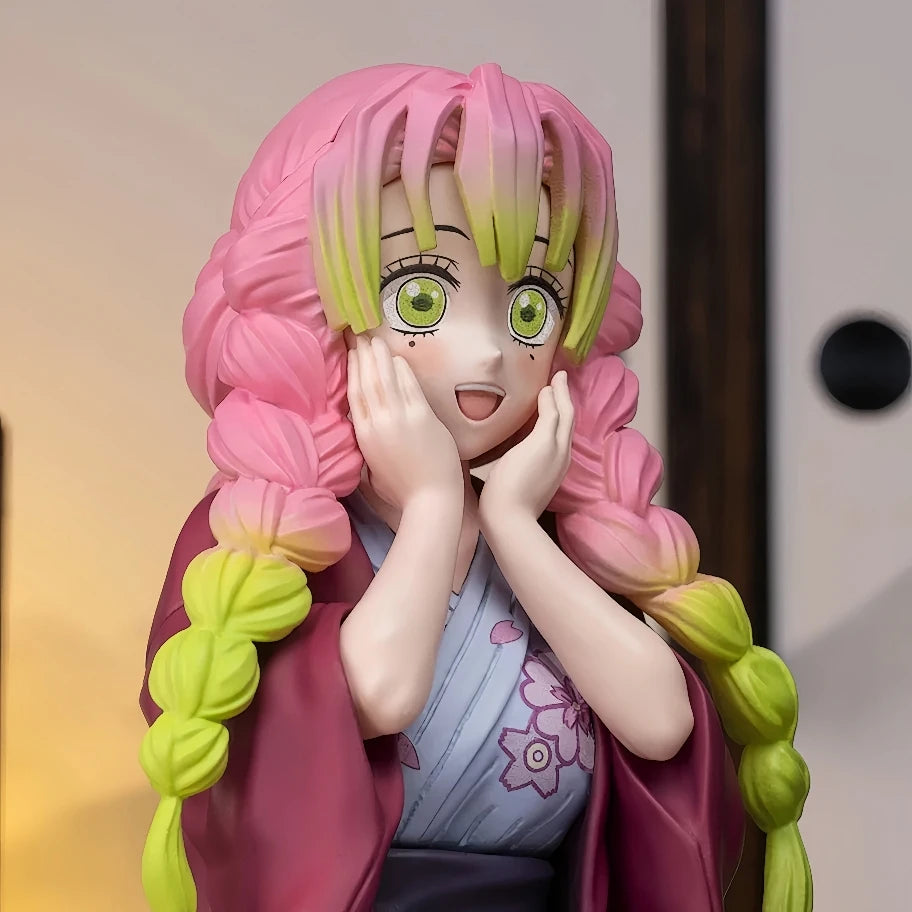 Sega Original Demon Slayer Kanroji Mitsuri Premium Chokonose Figure Katanakaji No Sato Hen Kawaii Anime Model Toy Gift