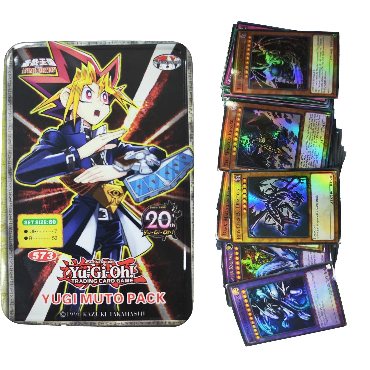 Yu Gi Oh Cards PHARAOH PACK Card English Holographic Golden White Dragon Duel Game Collection Card with Tin Box