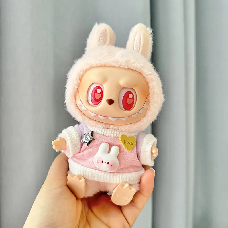 17cm Mini Plush Doll'S Clothes Outfit Accessories For Korea Kpop Exo Labubu I II Idol Dolls Sitting Party Series Clothing Gift