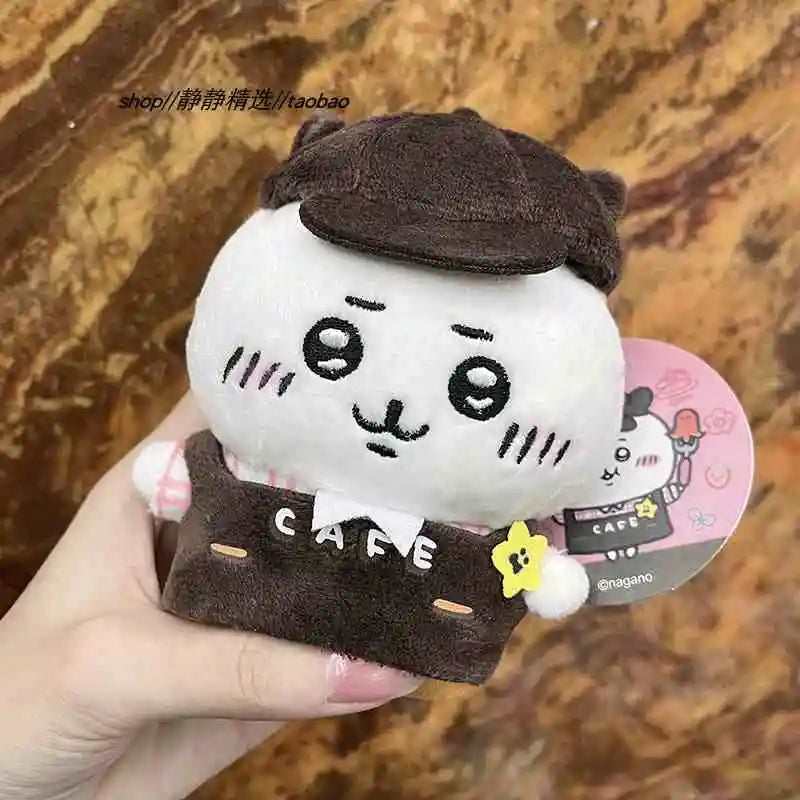 Hot Chiikawa Character Peripherals Coffee Series Plush Pendant Hachiware Usagi Kawaii Keychain Bag Decoration Cute Gifts