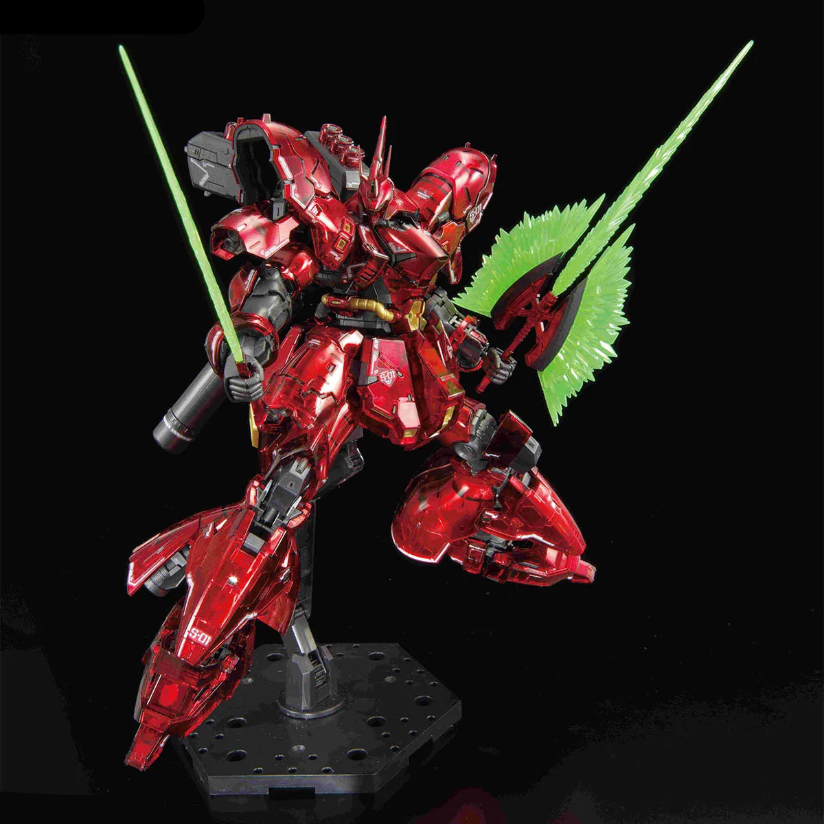 Model BANDAI RG 1/144 Gundam Base Sazabi Mechanical Core Plating Assembly Action Figure Anime Figurine