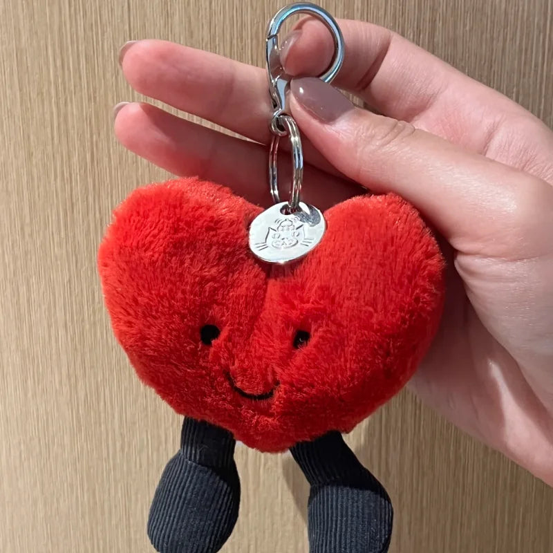 2024 New 16cm Jelly Cat Fun Red Love Pendant Keychain Bag Pendant Accessories Doll Pendant Valentine'S Lovers Day Gifts
