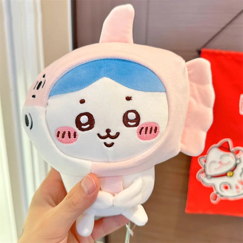 12CM Kawaii Chikawas Hachiware Usagi Marine Animal Series Plushie Doll Toy Keychain Pendant Cute Cartoon Bag Pendant Girl Gift