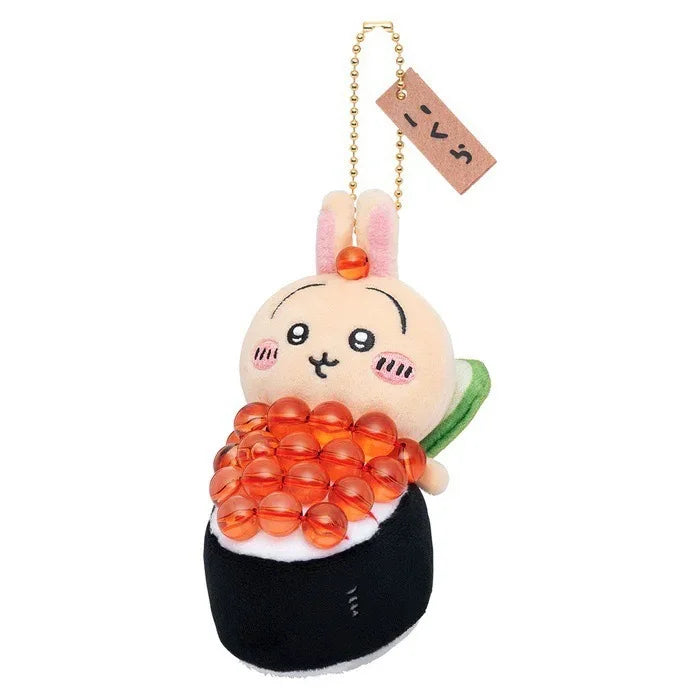 Chiikawa Sushi Series Hachiware Black Tea Cup Usagi Caviar Flying Squirrel Sea Otter Lion Sa Pendant Plush Doll Bag Hanging Gift