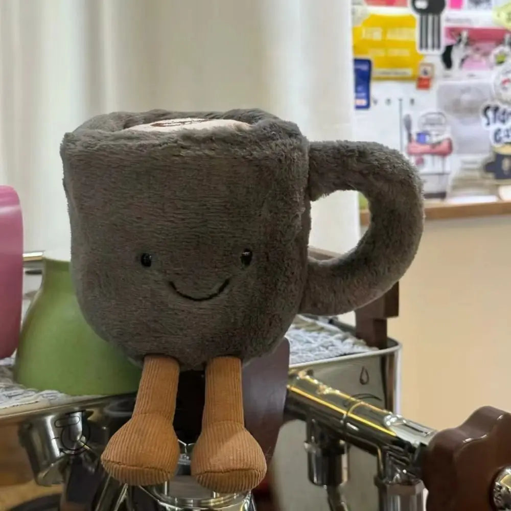 10cm Jelly Cat Fun Coffee Cup Kawaii Furry Plush Toys Soothing Sleep Plush Doll Cute Surprise Gift for Boys Girls Home Decor