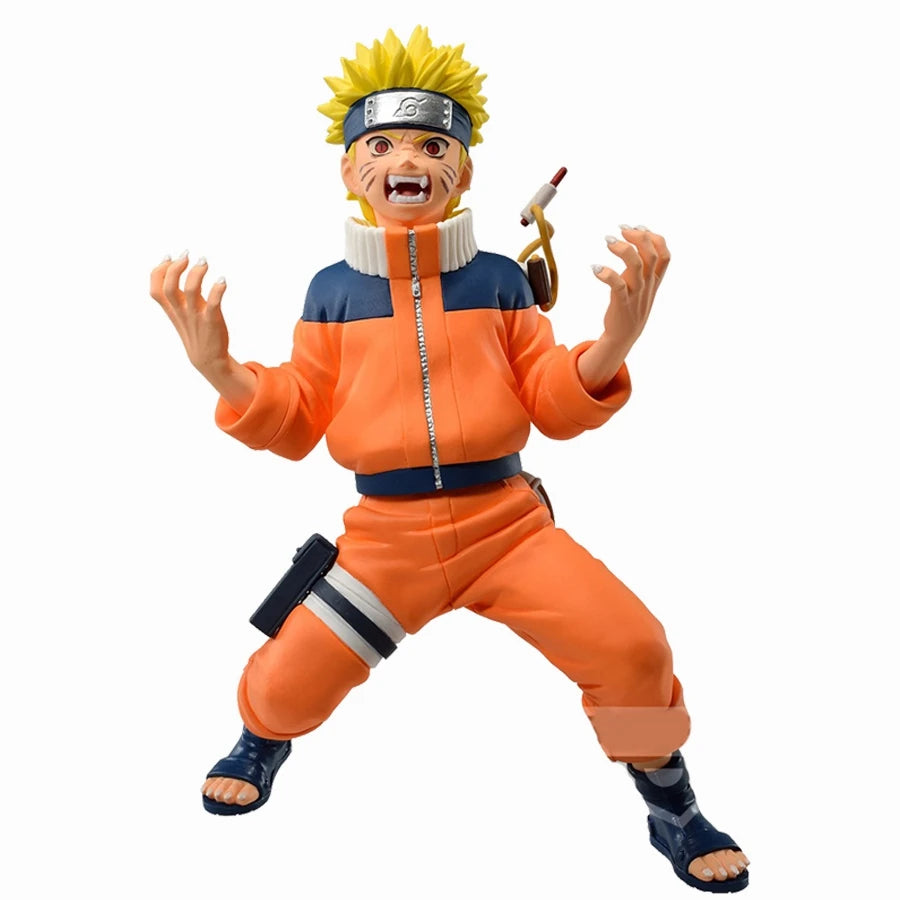 18cm Naruto Anime Figure Nine-Tailed Fox Naruto Action Figures Curse Seal Uchiha Sasuke Figurine PVC Collection Model Doll Toys