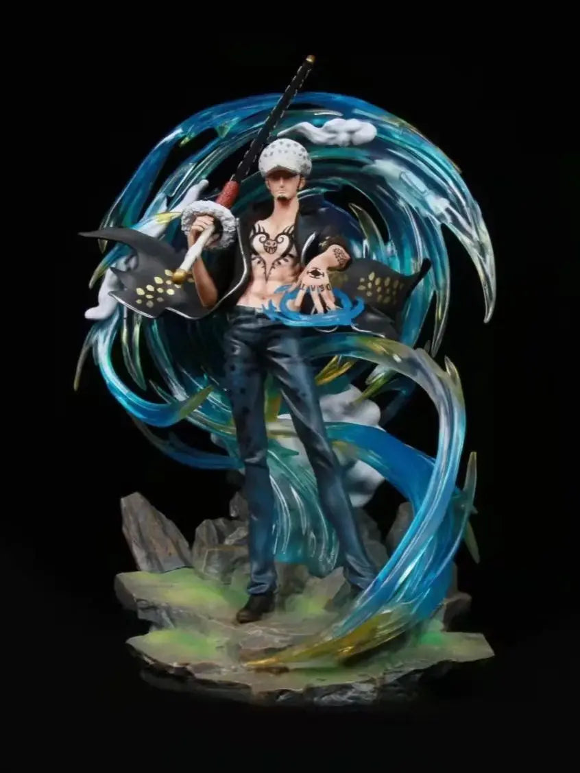 Anime One Piece Sailing Again Trafalgar Law Battle Ver. GK PVC Action Figure Statue Collectible Model Toys Doll with Light Gifts