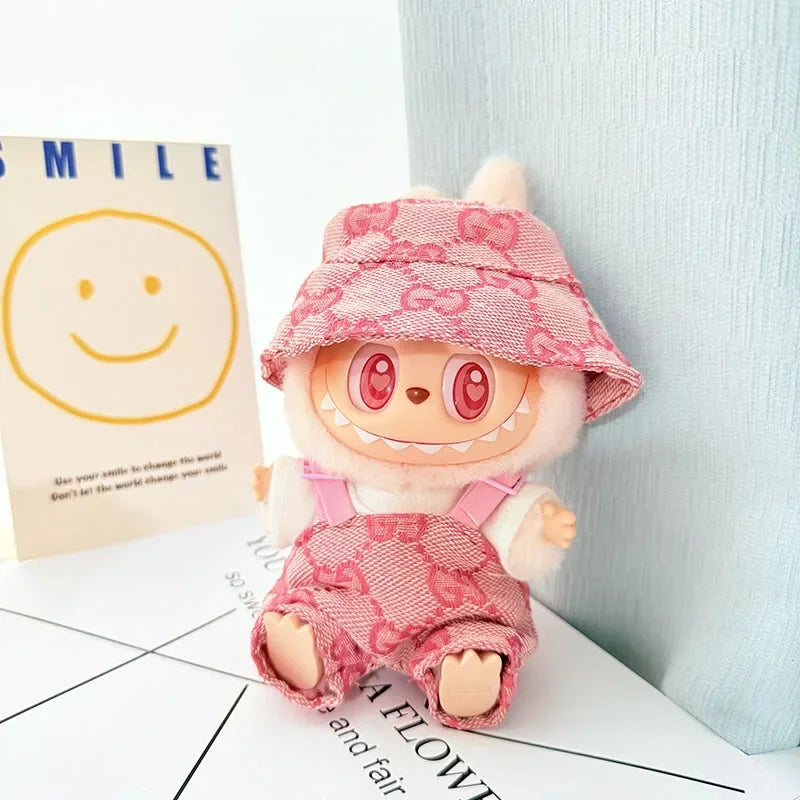 Anime Labubu Doll Clothes Fashion Overalls Labubu Idol V1 V2 Dolls Clothing Accessories 15/17cm Plush Doll Universal In stock