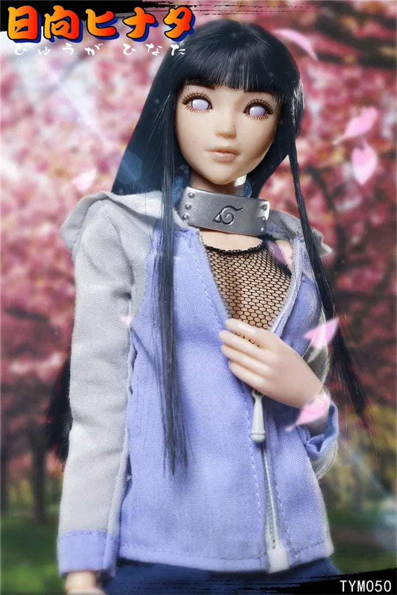 TYM050 1/6 Scale Japan Anime Character White Eyed Princess Ninja Shida Hyuga Hinata 6in Full Set Female Action Figure Dolls