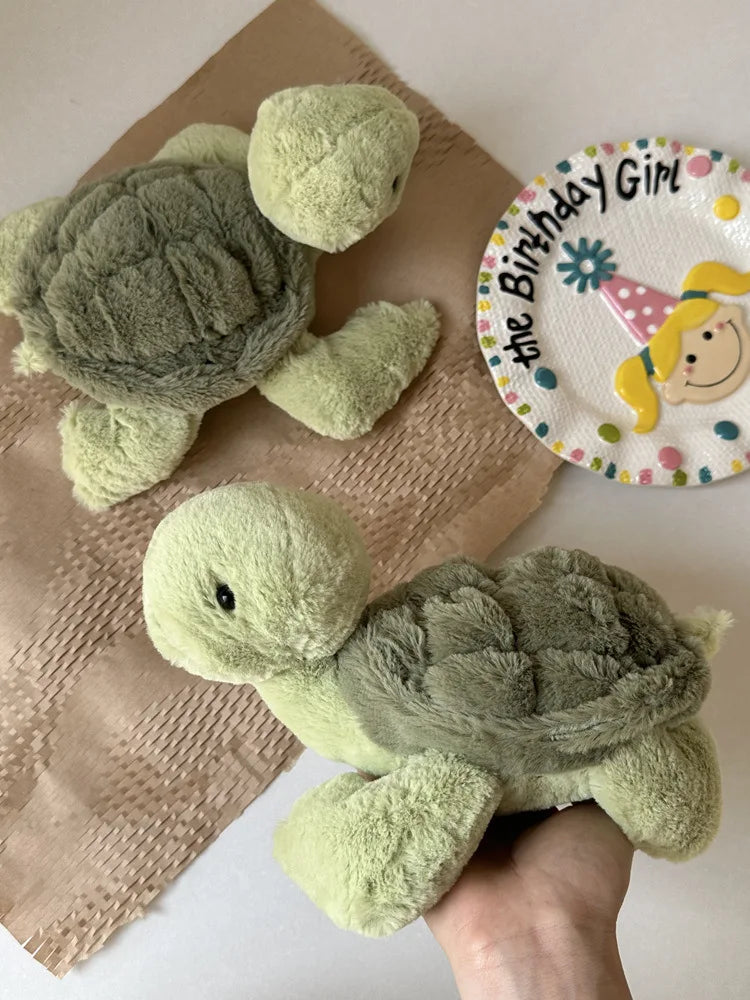 jelly cat 28cm Turtle Plush Doll Creative Companion Plush Toy Doll Simulation Turtle Pet Toy Children'S Holiday Gift