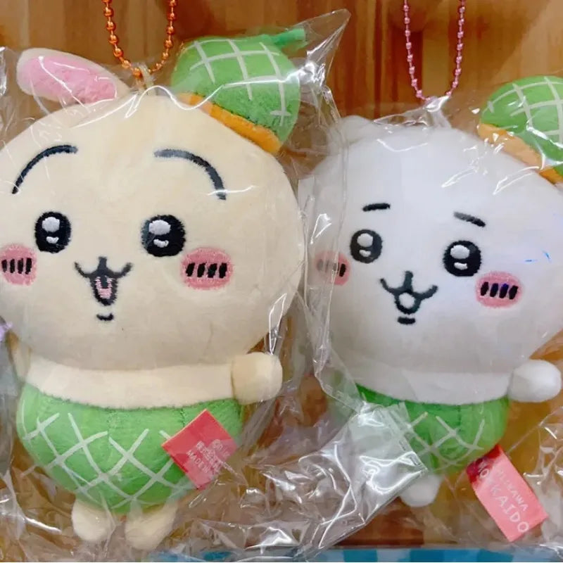 Hokkaido Series Cartoon New Chiikawas Cantaloupe Usagi Doll Self-deprecating Bear Plush Toy Bag Pendant Keychain Decoration Gift