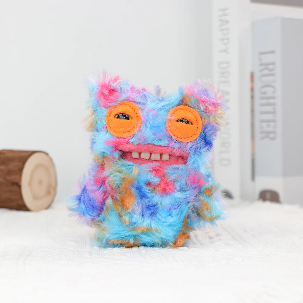 Original Teeth Monsters Pendant Plush Doll Fuggler Funny Ugly Monster Keyrings Keychain Toy Halloween Prank Decoration Gift