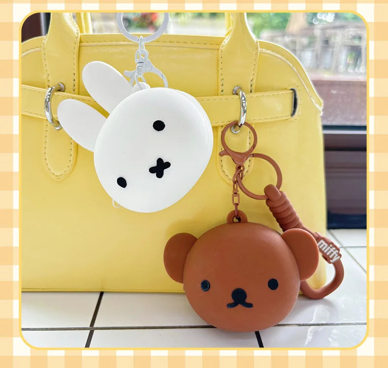 Kawaii Miffy Silicone Coin Purse Cute Mini Earphone Case Pendant Boris Coin Storage Bag Toy Gift for Gril