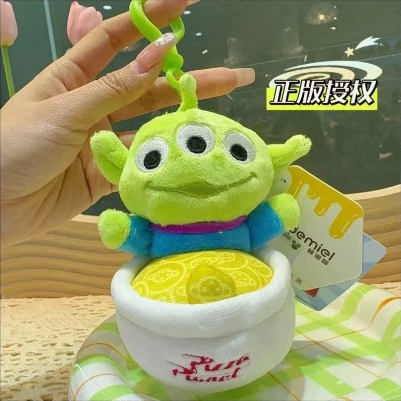 Disney Toy Story Alien Cute Kawaii Three Eyes Boy Plush Pendant School Bag Backpack Pendant Keychain Plush Toy Birthday Gift