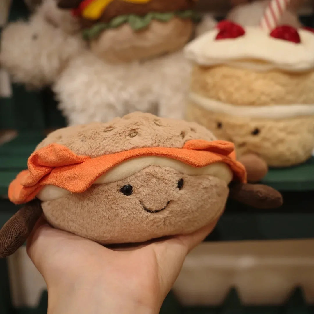 Jelly Cat 7cm Bagel Doll Dessert Series Soft Toy For Girls Pet Plaything Cat And Dog Ornaments Christmas Birthday Gift