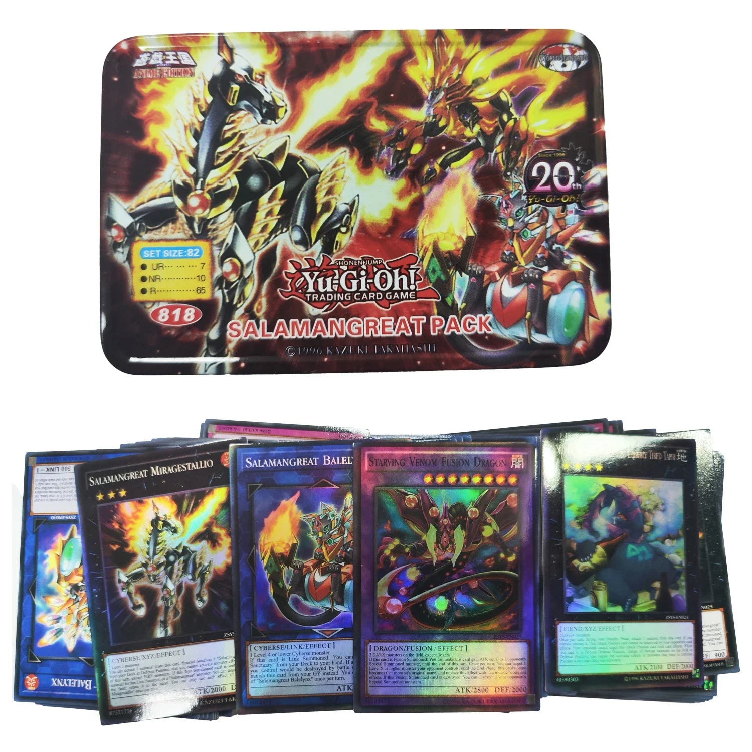 Yu Gi Oh Cards PHARAOH PACK Card English Holographic Golden White Dragon Duel Game Collection Card with Tin Box