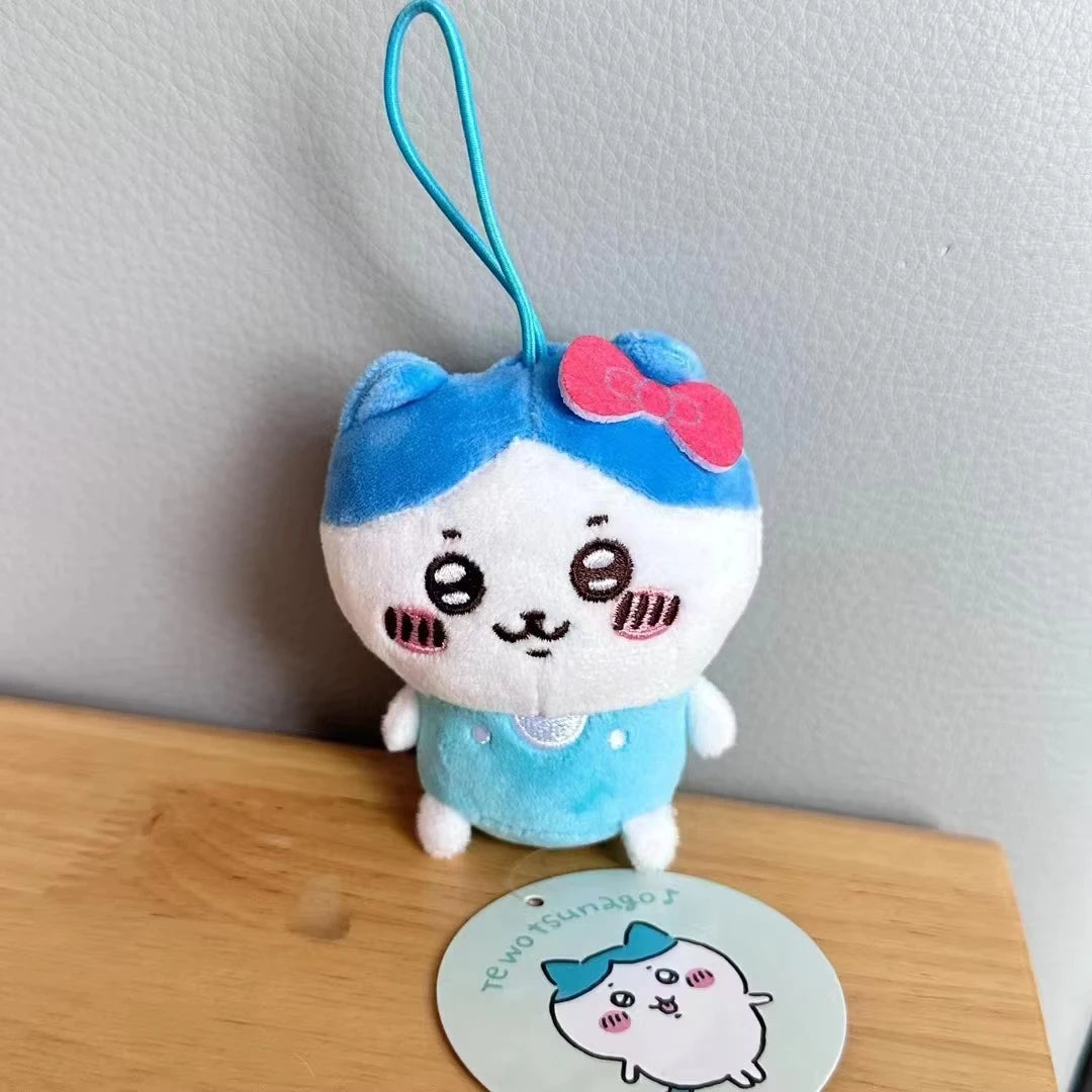 Chiikawa Self-deprecating Bear Collaboration Sanrioin Plush Doll Helo Kiity1 Melodyi Kuromev Sachiji Plush Toy Keychain Decorate
