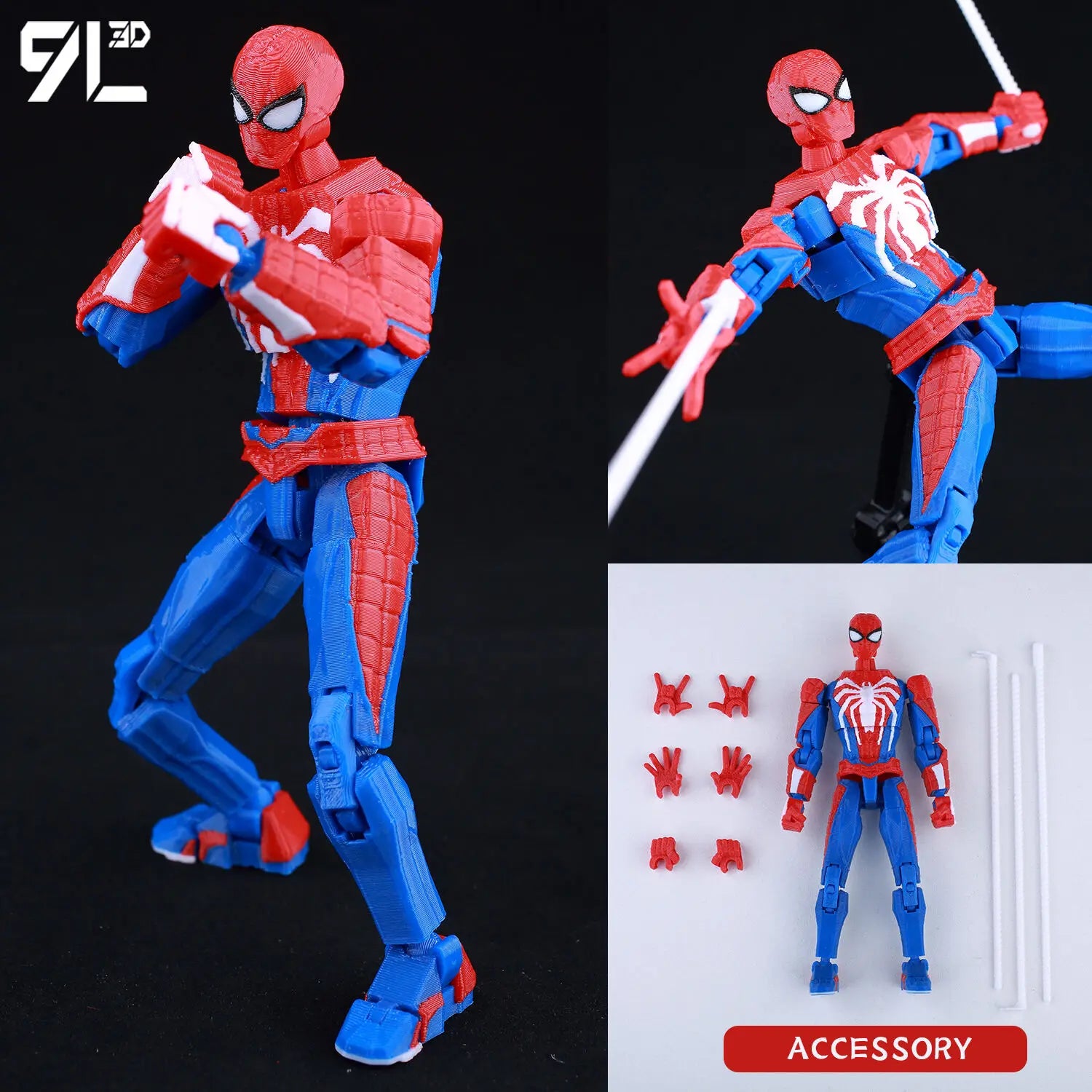 9L 3D Printed Demon Slayer Tanjiro Kamado Lucky Dummy 13 Movable Shapeshift Action Figures Mannequin Toys for Anime Fans
