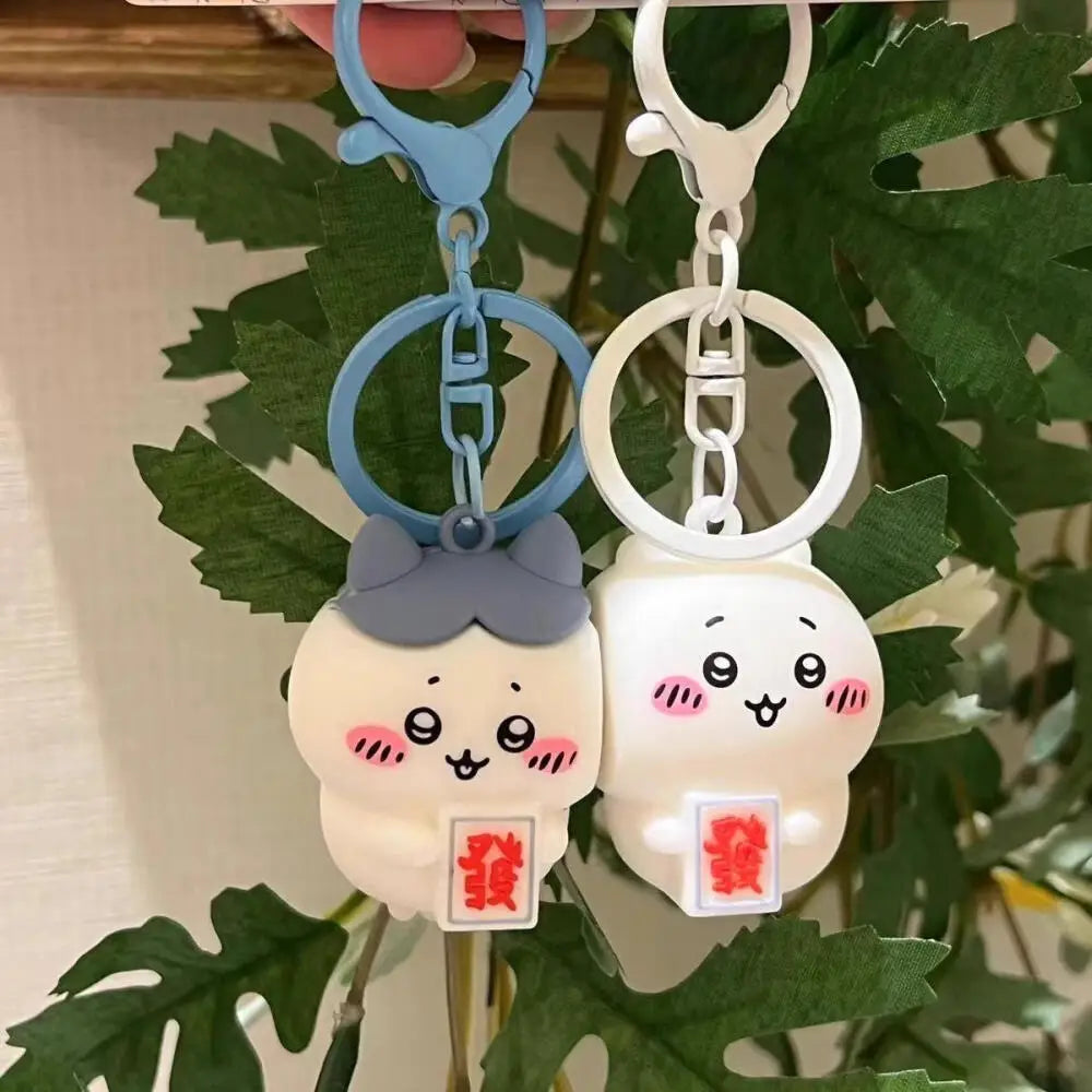 Chiikawa Magnetic Keychain Cute Cartoon Hachiware Chiikawa Doll Pendant Keychains Couple Friends Creative Magnetic Keychain Gift