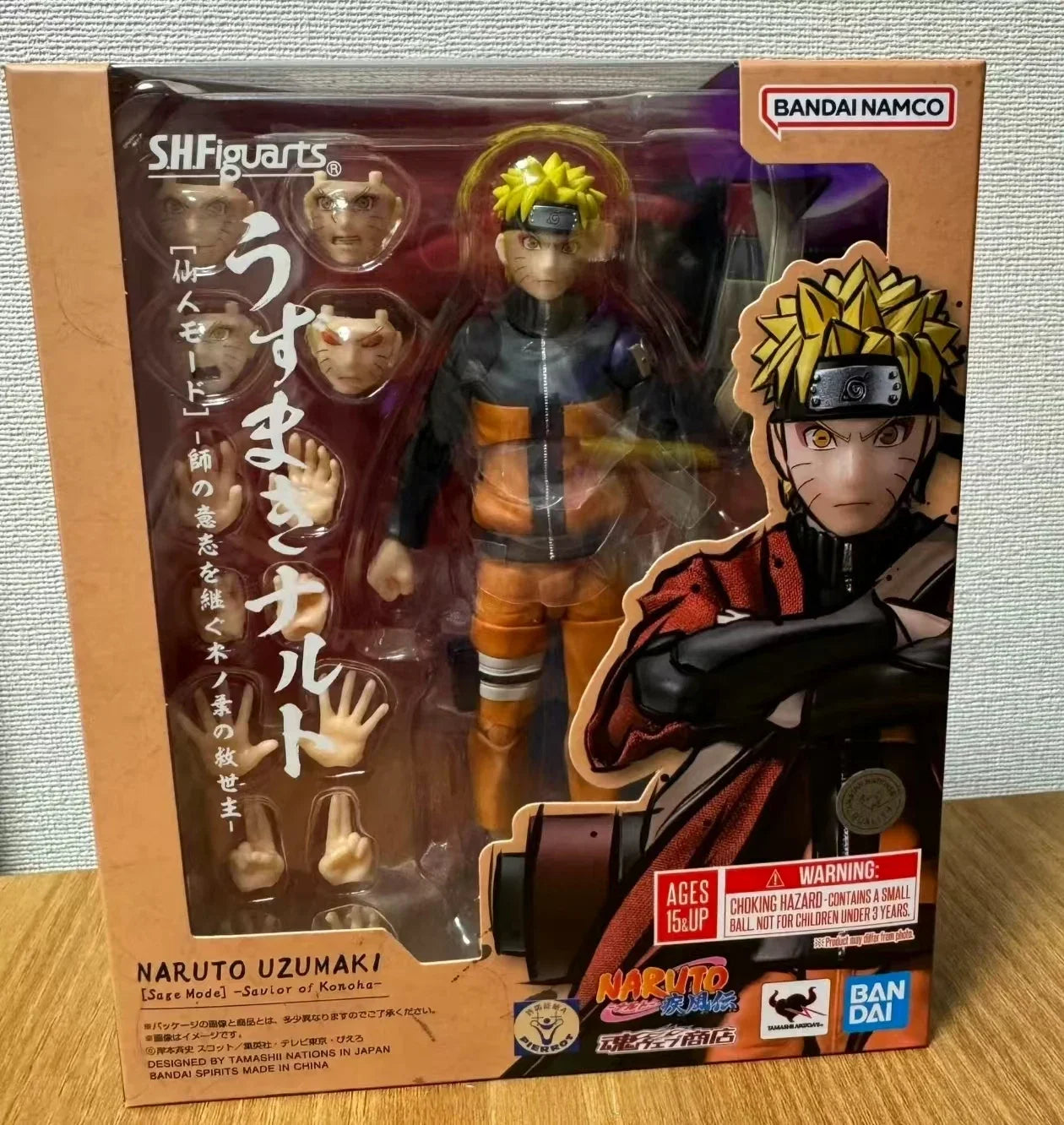 SHF NARUTO UZUMAKI SAGE MODE Anime full Action Figure Finished Model Kit box Toy Gift for kids