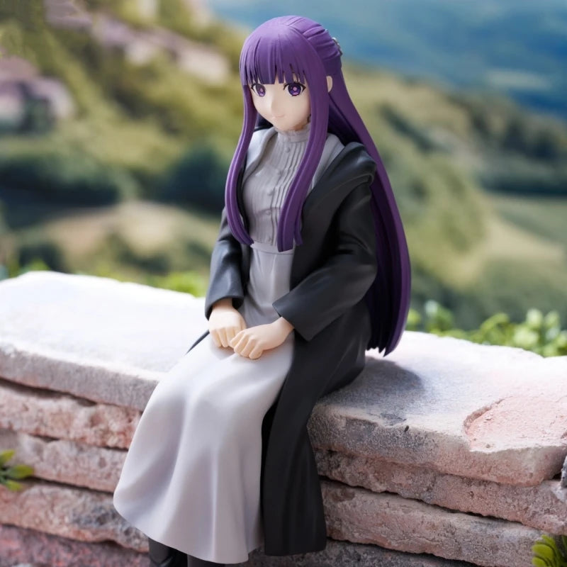 14cm Frieren: Beyond Journey's End Anime Figure Sitting Fern Action Figures Frieren Noodle Stopper PVC Model Statue Collection
