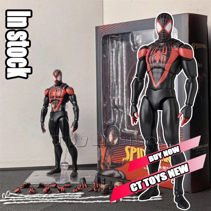 In Stock Ct Toys Spiderman Mafex 143 Ben Reilly Comic Ver The Amazing Spider-Man 001 Anime Action Figure Figurine Toys Kids Gift