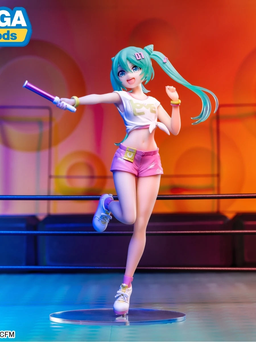 Miku Anime Girl Figurine Desktop Computer Case Decoration Car Gifts Initial Sister Collectible Model Toy Female Idol Statue